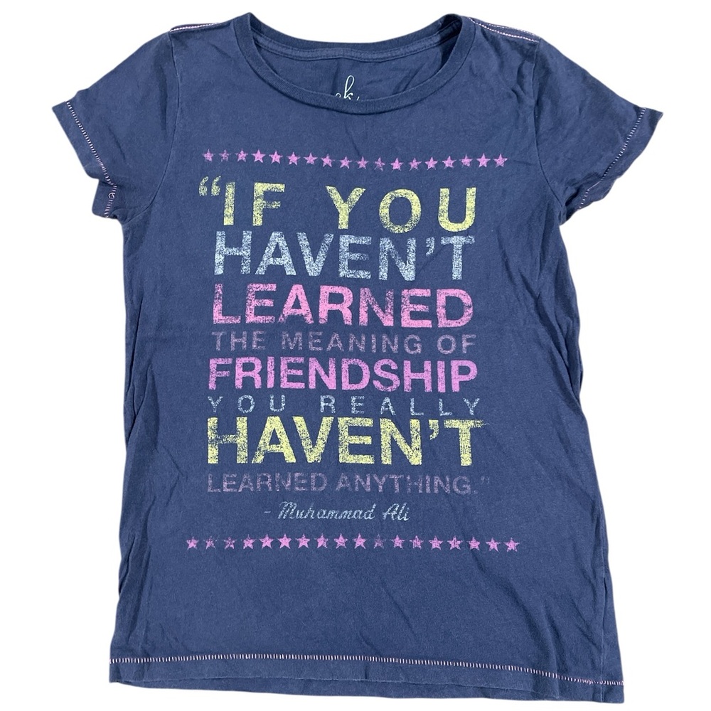 Peek Blue and Pink Short Sleeve Tee with Graphic Design
